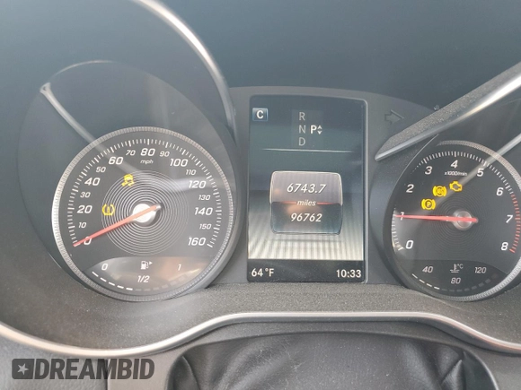 2017 Mercedes-Benz C 300 with VIN WDDWJ4JB2HF358181, listed as a Copart auction lot 47686885 with 96,762 mi miles and Salvage Title. Bid and sale history available at carsss.com. Image 9.