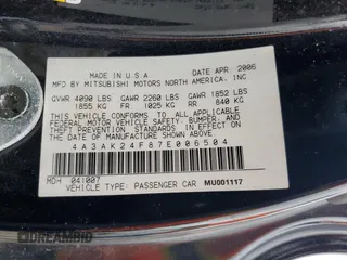 2007 Mitsubishi Eclipse GS with VIN 4A3AK24F87E006504, listed as a Copart auction lot 74566924 with 106,384 mi miles and Non Repairable. Bid and sale history available at carsss.com. Image 13.