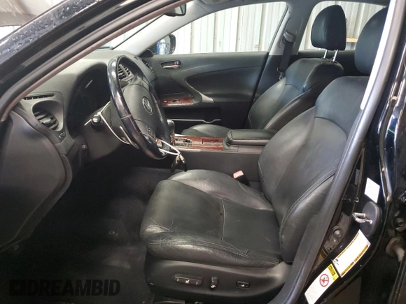 2007 Lexus IS 250 with VIN JTHCK262472009244, listed as a Copart auction lot 58128925 with 182,661 mi miles and Salvage title. Bid and sale history available at DreamBid. Image 7.