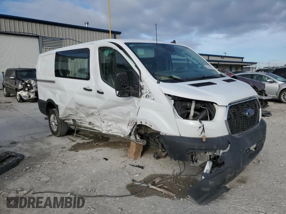 2024 Ford Transit Cargo with VIN 1FTBR1Y82RKA69031, listed as a Copart auction lot 49503815 with Not Provided miles and Salvage Title. Bid and sale history available at DreamBid. Image 4.