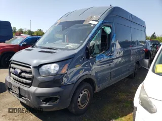2020 Ford Transit Cargo with VIN 1FTBR3X85LKA18644, listed as a Copart auction lot 89212555 with 74,398 mi miles and Salvage Title. Bid and sale history available at carsss.com. Image 1.