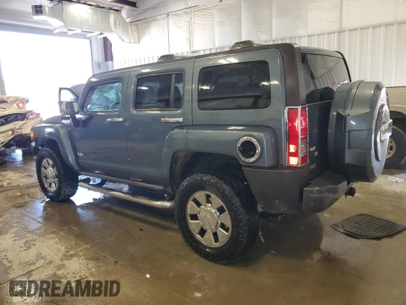 2007 Hummer H3 SUV with VIN 5GTDN13E678118560, listed as a Copart auction lot 74091454 with 196,504 mi miles and Non Repairable. Bid and sale history available at carsss.com. Image 2.