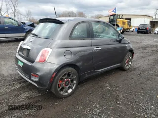 2014 FIAT 500 Sport with VIN 3C3CFFBR7ET267631, listed as a Copart auction lot 82002614 with 65,209 mi miles and Salvage Title. Bid and sale history available at carsss.com. Image 3.