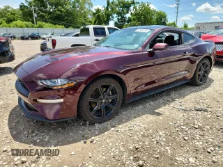 2018 Ford Mustang EcoBoost with VIN 1FA6P8TH1J5180590, listed as a Copart auction lot 61580255 with 111,334 mi miles and Salvage title. Bid and sale history available at DreamBid. Image 1.