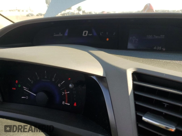 2012 Honda Civic Cpe EX with VIN 2HGFG3B86CH506914, listed as a Copart auction lot 73133784 with 134,950 mi miles and Salvage Title. Bid and sale history available at carsss.com. Image 9.