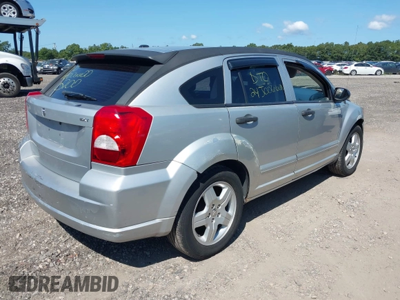 2008 Dodge Caliber SXT with VIN 1B3HB48B48D594124, listed as a IAAI auction lot 40282351 with 142,615 mi miles. Bid and sale history available at carsss.com. Image 4.