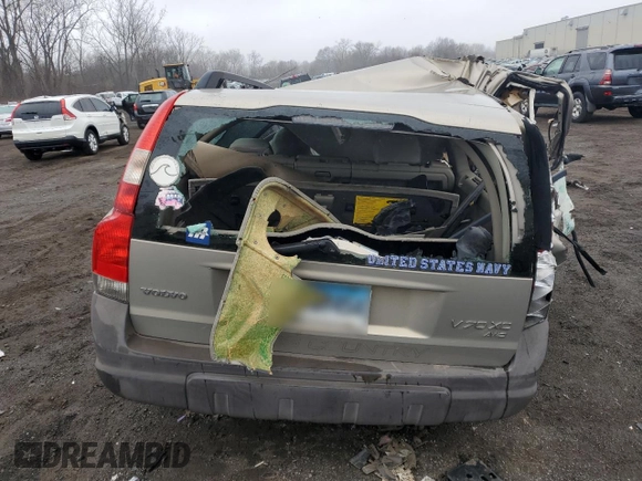 2001 Volvo V70 with VIN YV1SZ58D111012327, listed as a Copart auction lot 49715295 with 0 mi miles and Salvage Title. Bid and sale history available at carsss.com. Image 6.