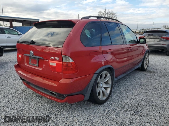 2005 BMW X5 4.8is with VIN 5UXFA93575LE82766, listed as a Copart auction lot 88140625 with 146,739 mi miles and Salvage Title. Bid and sale history available at carsss.com. Image 3.