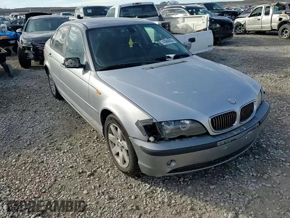 2004 BMW 3 Series 325i with VIN WBAET37474NJ95589, listed as a Copart auction lot 43966055 with 214,638 mi miles and Salvage Title. Bid and sale history available at carsss.com. Image 10.