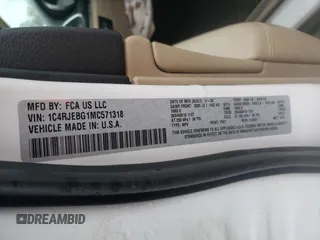 2021 Jeep Grand Cherokee Limited with VIN 1C4RJEBG1MC571318, listed as a Copart auction lot 80360894 with 66,976 mi miles and Salvage title. Bid and sale history available at DreamBid. Image 15.