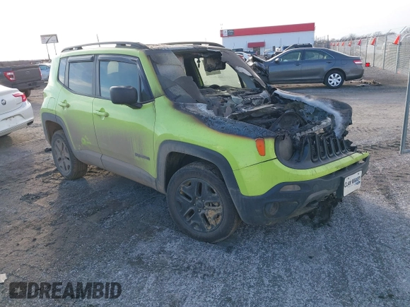 2018 Jeep Renegade Sport with VIN ZACCJBAB8JPH61103, listed as a IAAI auction lot 41366723 with Not provided miles and . Bid and sale history available at DreamBid. Image 1.