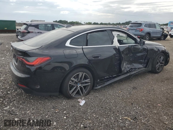 2024 BMW 4 Series 430i with VIN WBA63AV03RFT45630, listed as a Copart auction lot 81038254 with 8,134 mi miles and Salvage Title. Bid and sale history available at carsss.com. Image 3.