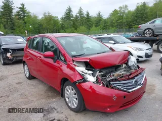 2014 Nissan Note S Plus z VIN 3N1CE2CP0EL386936, wystawiony jako IAAI lot #42293422 z przebiegiem 130 780 mil mil oraz . Historia ofert i sprzedaży dostępna na DreamBid. Obrazek 1.