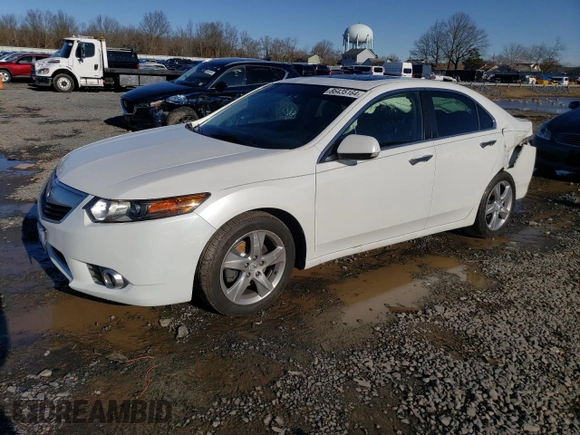 2012 Acura TSX Tech Pkg with VIN JH4CU2F63CC010287, listed as a Copart auction lot 86435164 with 97,922 mi miles and Salvage Title. Bid and sale history available at carsss.com. Image 1.