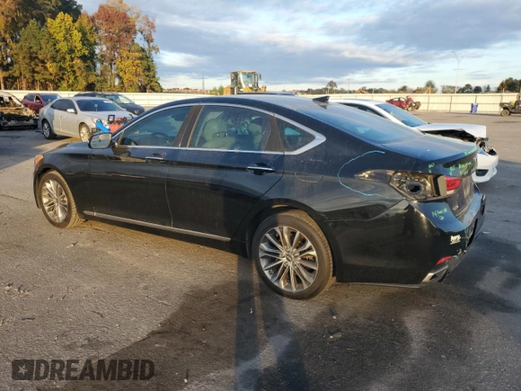 2017 Genesis G80 3.8L with VIN KMHGN4JE5HU180447, listed as a Copart auction lot 79687954 with 70,495 mi miles and Salvage Title. Bid and sale history available at DreamBid. Image 2.
