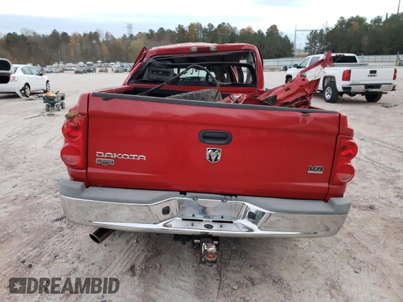 2005 Dodge Dakota Laramie with VIN 1D7HW58N55S194962, listed as a Copart auction lot 78866464 with Not Provided miles and Salvage Title. Bid and sale history available at DreamBid. Image 6.