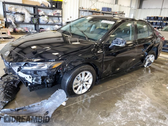 2025 Toyota Camry LE with VIN 4T1DAACKXSU548208, listed as a Copart auction lot 49845465 with 11,228 mi miles and Clean Title. Bid and sale history available at carsss.com. Image 1.
