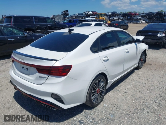 2024 Kia Forte GT with VIN 3KPF44AC3RE821239, listed as a IAAI auction lot 42025884 with 6,593 mi miles and . Bid and sale history available at DreamBid. Image 4.