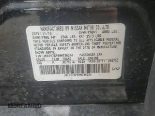 2017 Infiniti Q50 Sport z VIN JN1EV7AP9HM736244, wystawiony jako Copart lot #53419965 z przebiegiem 81 629 mil mil oraz Szkoda całkowita • Salvage title. Historia ofert i sprzedaży dostępna na DreamBid. Obrazek 12.