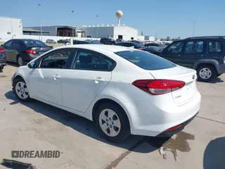 2017 Kia Forte LX with VIN 3KPFK4A7XHE016765, listed as a IAAI auction lot 40540016 with 126,264 mi miles. Bid and sale history available at carsss.com. Image 3.