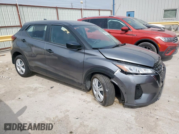 2024 Nissan Kicks S with VIN 3N1CP5BV2RL537969, listed as a Copart auction lot 45606845 with 10,257 mi miles and Salvage Title. Bid and sale history available at carsss.com. Image 4.
