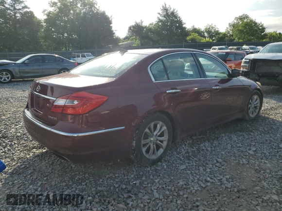2013 Hyundai Genesis 3.8L z VIN KMHGC4DDXDU209542, wystawiony jako Copart lot #60845625 z przebiegiem 224 186 mil mil oraz Szkoda całkowita • Salvage title. Historia ofert i sprzedaży dostępna na DreamBid. Obrazek 3.
