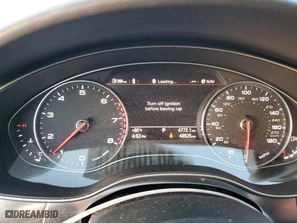 2015 Audi A6 3.0T Premium Plus with VIN WAUFGAFCXFN007690, listed as a Copart auction lot 88279605 with 48,525 mi miles and Salvage Title. Bid and sale history available at carsss.com. Image 9.