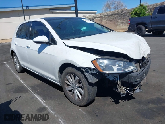 2016 Volkswagen Golf TSI S z VIN 3VW217AU3GM038701, wystawiony jako IAAI lot #42021568 z przebiegiem Nie podano mil oraz . Historia ofert i sprzedaży dostępna na DreamBid. Obrazek 1.
