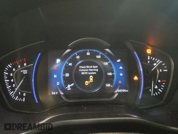 2020 Hyundai Santa Fe SEL with VIN 5NMS3CAA3LH152187, listed as a Copart auction lot 52334415 with 54,744 mi miles and Salvage Title. Bid and sale history available at DreamBid. Image 9.