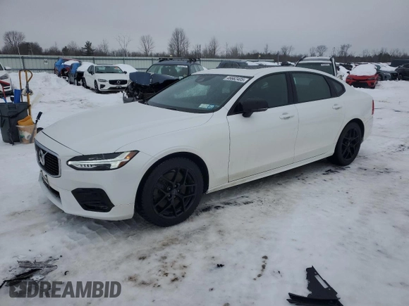 2020 Volvo S90 R-Design with VIN LVYA22MT2LP173215, listed as a Copart auction lot 46662405 with 54,491 mi miles and Salvage Title. Bid and sale history available at carsss.com. Image 1.