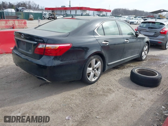 2010 Lexus LS 460 with VIN JTHBL5EF0A5091980, listed as a IAAI auction lot 41598197 with 230,278 mi miles. Bid and sale history available at carsss.com. Image 4.