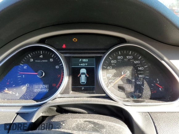 2015 Audi Q7 3.0T Premium Plus with VIN WA1LGAFE4FD027621, listed as a Copart auction lot 72952952 with 74,810 mi miles. Bid and sale history available at carsss.com. Image 9.