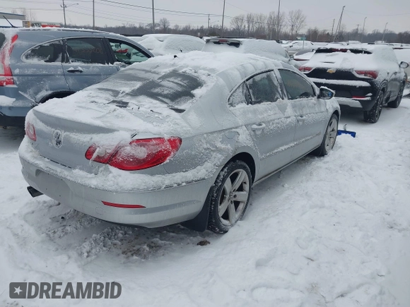 2012 Volkswagen CC Lux PZEV with VIN WVWHP7AN6CE505436, listed as a IAAI auction lot 41307668 with 187,053 mi miles. Bid and sale history available at carsss.com. Image 4.