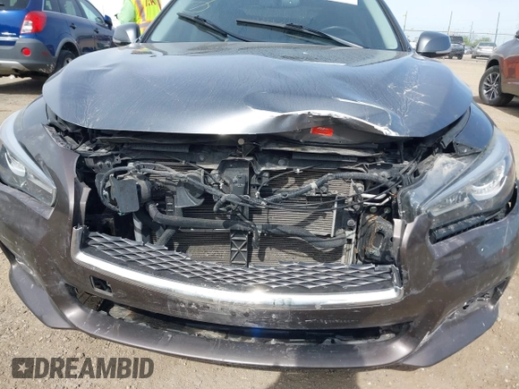 2016 Infiniti Q50 3.0t Red Sport 400 with VIN JN1FV7AR8GM451720, listed as a IAAI auction lot 42163857 with 122,158 mi miles. Bid and sale history available at carsss.com. Image 6.