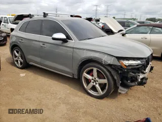2021 Audi SQ5 Premium Plus with VIN WA1B4AFY0M2015876, listed as a Copart auction lot 63838424 with 50,639 mi miles and Salvage Title. Bid and sale history available at DreamBid. Image 4.