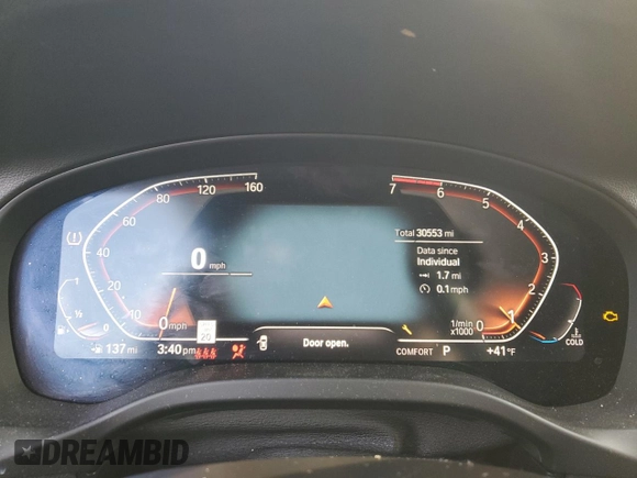 2020 BMW X4 xDrive30i z VIN 5UX2V1C02LLE67937, wystawiony jako Copart lot #70302802 z przebiegiem 30 553 mil mil oraz . Historia ofert i sprzedaży dostępna na DreamBid. Obrazek 9.