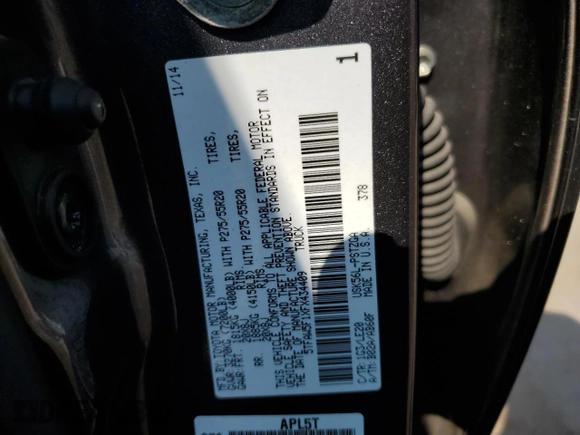 2015 Toyota Tundra Platinum z VIN 5TFAW5F1XFX434409, wystawiony jako Copart lot #59198715 z przebiegiem 163 988 mil mil oraz Szkoda całkowita • Salvage title. Historia ofert i sprzedaży dostępna na DreamBid. Obrazek 12.