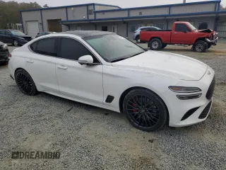 2022 Genesis G70 Launch Edition with VIN KMTG14TE7NU082238, listed as a Copart auction lot 79286854 with 25,071 mi miles and Salvage Title. Bid and sale history available at DreamBid. Image 4.