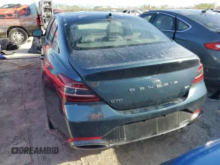 2023 Genesis G70 3.3T with VIN KMTG54TE8PU123516, listed as a Copart auction lot 76779384 with 1,723 mi miles and Non Repairable. Bid and sale history available at carsss.com. Image 6.