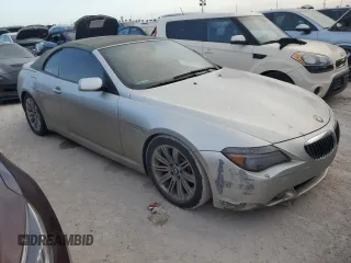 2006 BMW 6 Series 650Ci with VIN WBAEK13466CN72361, listed as a Copart auction lot 74586414 with 0 mi miles and Salvage Title. Bid and sale history available at carsss.com. Image 4.