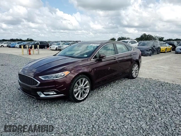 2017 Ford Fusion Titanium with VIN 3FA6P0K92HR212336, listed as a Copart auction lot 54758725 with 45,666 mi miles and Salvage title. Bid and sale history available at DreamBid. Image 14.