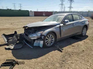2014 Infiniti Q50 Premium with VIN JN1BV7AR8EM682225, listed as a Copart auction lot 56753125 with 121,000 mi miles and Salvage title. Bid and sale history available at DreamBid. Image 1.