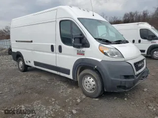2021 Ram ProMaster Cargo Van with VIN 3C6LRVDG9ME523948, listed as a Copart auction lot 47025685 with 48,753 mi miles and Clean Title. Bid and sale history available at carsss.com. Image 4.