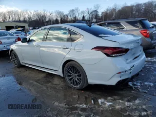 2020 Genesis G80 3.3T Sport with VIN KMTFN4JB1LU329758, listed as a Copart auction lot 82961014 with 102,043 mi miles and Salvage Title. Bid and sale history available at carsss.com. Image 2.