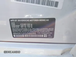 2020 BMW 3 Series 330i xDrive with VIN WBA5R7C07LFH92066, listed as a IAAI auction lot 41603868 with 44,439 mi miles. Bid and sale history available at carsss.com. Image 9.