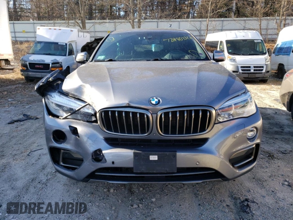 2017 BMW X6 xDrive35i with VIN 5UXKU2C39H0U28464, listed as a Copart auction lot 72980332 with 58,485 mi miles. Bid and sale history available at carsss.com. Image 5.