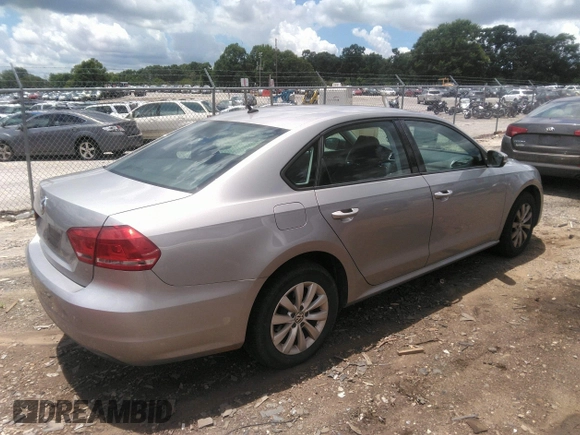 2013 Volkswagen Passat S with VIN 1VWAP7A34DC037958, listed as a IAAI auction lot 42641590 with 226,959 mi miles and . Bid and sale history available at DreamBid. Image 4.
