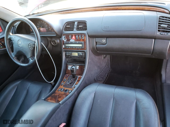 2002 Mercedes-Benz CLK-Class with VIN WDBLK65G02T113270, listed as a Copart auction lot 77427374 with 169,970 mi miles and Salvage Title. Bid and sale history available at carsss.com. Image 8.