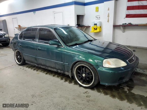 2000 Honda Civic EX with VIN 1HGEJ8542YL062220, listed as a Copart auction lot 44871415 with 320,344 mi miles and Salvage Title. Bid and sale history available at carsss.com. Image 4.