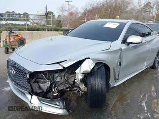 2018 Infiniti Q60 Luxe with VIN JN1EV7EK3JM343134, listed as a IAAI auction lot 41795601 with 61,826 mi miles and . Bid and sale history available at carsss.com. Image 6.